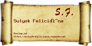 Sulyok Feliciána névjegykártya